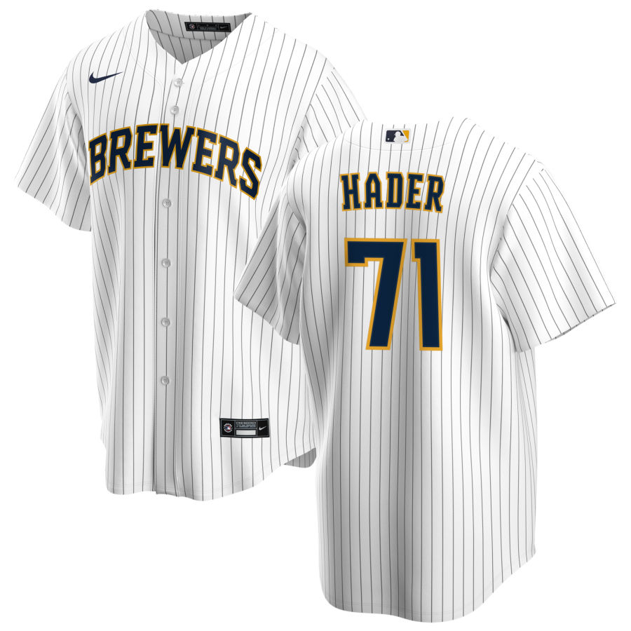 Nike Men #71 Josh Hader Milwaukee Brewers Baseball Jerseys Sale-White